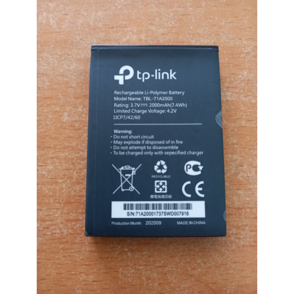 Pin Tp-link M7350 TBL-71A2000 dung lượng 2000mAh. Pin này chỉ dùng cho máy Tp-link M7350 Ver5 trở lên. Pin mới 100%