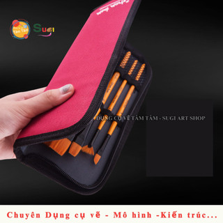 Bộ cọ vẽ kèm túi đựng  Mont Marte - Bộ cọ vẽ màu Acrylic , màu dầu , màu nước  [ Sugi art shop]