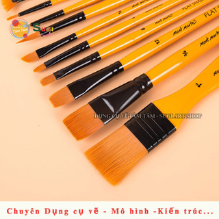 Bộ cọ vẽ kèm túi đựng  Mont Marte - Bộ cọ vẽ màu Acrylic , màu dầu , màu nước  [ Sugi art shop]