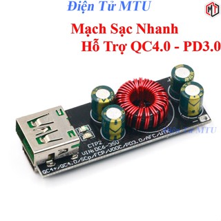 Mạch Sạc Nhanh Hỗ Trợ QC4.0 - PD3.0 - có Cổng USB Type-C (Mạch BUCK 6-35VDC ra cổng USB ,DIY chế sạc điện thoại)