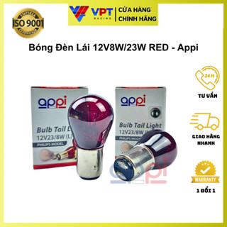  Bóng đèn hậu xe máy 12v8w 23w đỏ chính hãng APPi 5XK 