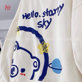 Áo nỉ cổ tròn gấu Hello TH6