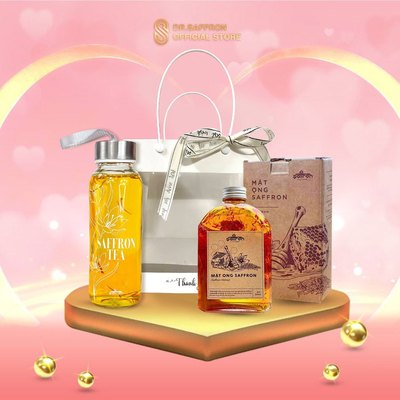 Set Saffron ngâm mật ong 130gr thương hiệu Saffron Việt Nam