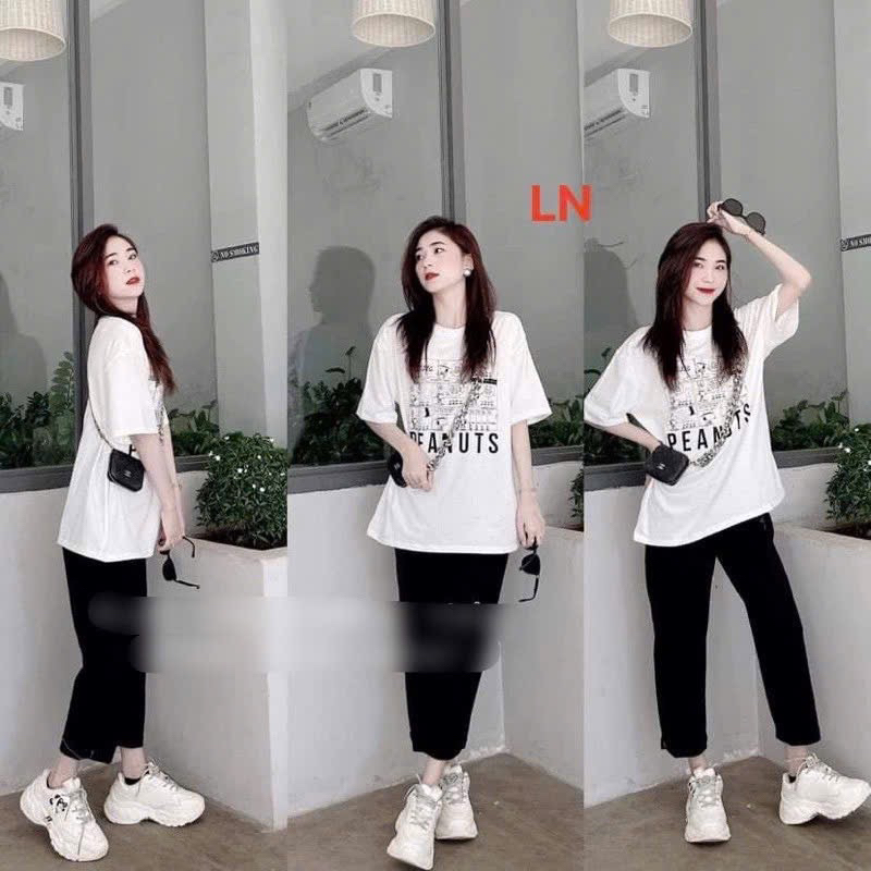 Sét áo phông PEANUT + quần kaki Haiphuc TH6
