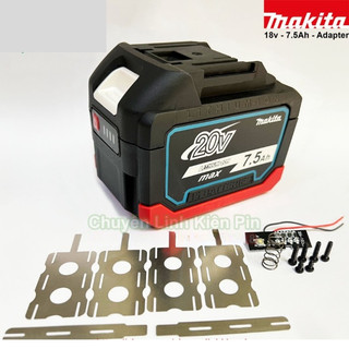  Vỏ pin Makita 5s 3P đóng 15 cell 18650 chống sốc có led bao pin  kẽm & tem P247-106 