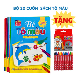 Sách - Bé Tô Màu (Bộ 20 quyển Dành cho bé 3 đến 6 Tuổi Song Ngữ Việt Anh)