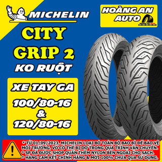 (Michelin cho SH 150) Cặp vỏ lốp xe Michelin City Grip 2 hàng Châu Âu (Serbia) 100/80-16 & 120/80-16