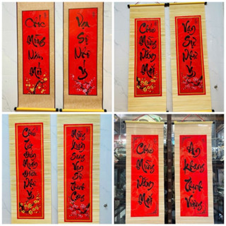 Cặp mành câu đối trang trí Tết chữ thư pháp-hàng cao cấp nhiều mẫu - TâmKemShop93