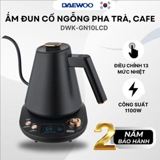 Ấm đun siêu tốc cổ ngỗng Daewoo 13 mức nhiệt chính xác giữ ấm 2 tiếng 1L DWK-GN10LCD BH 2 năm