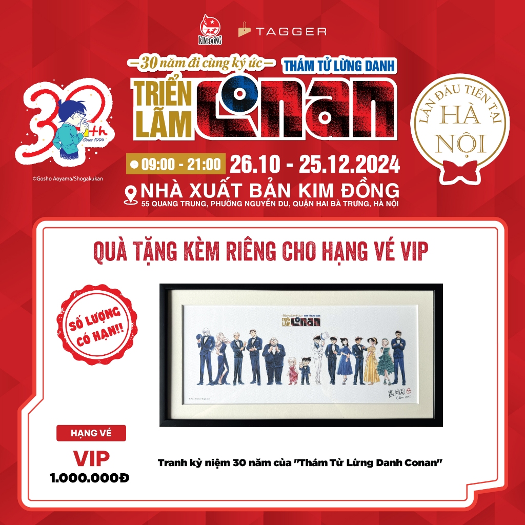 Tranh triển lãm 30 năm Thám tử lừng danh Conan