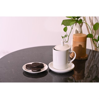 Ca Đứng Có Nắp 270ml Sứ Trắng OHIO