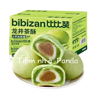  Bánh Mochi dẻo Trà Xanh Long Tĩnh nhân đậu xanh hộp 240g BiBiZan  6gói  