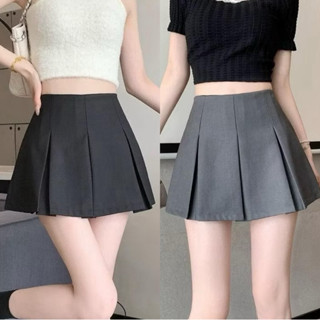 Chân váy xếp ly bản to tennis xòe ngắn xám đen trắng tenis có quần trong bigsize VANISA CV051