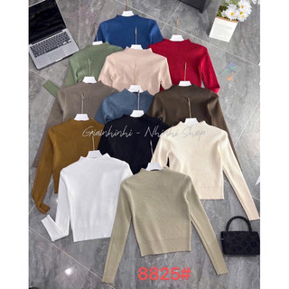  Áo len tăm dày dáng lửng cổ leo 3P dáng ôm dài tay co giãn AL8825 - NhiNhi Shop 