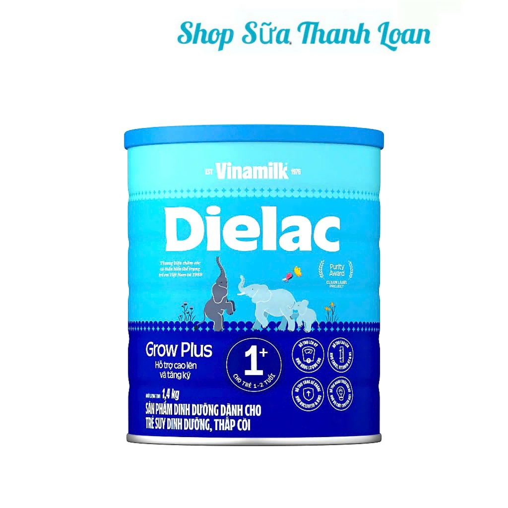 (HSD T5-2028) Sữa Bột Vinamilk Dielac Grow Plus 1+ HT 1400g (Sữa Non).