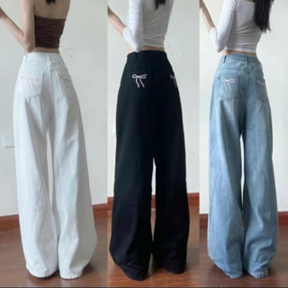 Quần Jean Kaki Bò Ống Suông Rộng Xuông Nữ CANA MS03 Jeans Cạp Cao Phong Cách Style