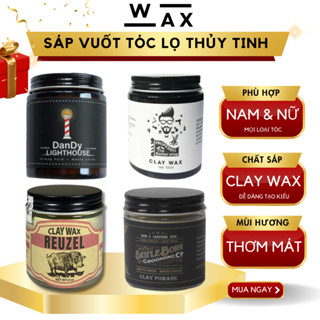 Sáp vuốt tóc nam chất CLAY WAX lọ thủy tinh tạo kiểu tóc cực đẹp siêu giữ nếp 100ml