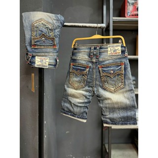 Quần Short Jean Nam Chữ U QS2028-JD3903 Màu Xanh Chữ U Đi Chỉ Đỏ Cam Chất Denim Dày Dặn Chi Tiết Như Hình K3 STORE