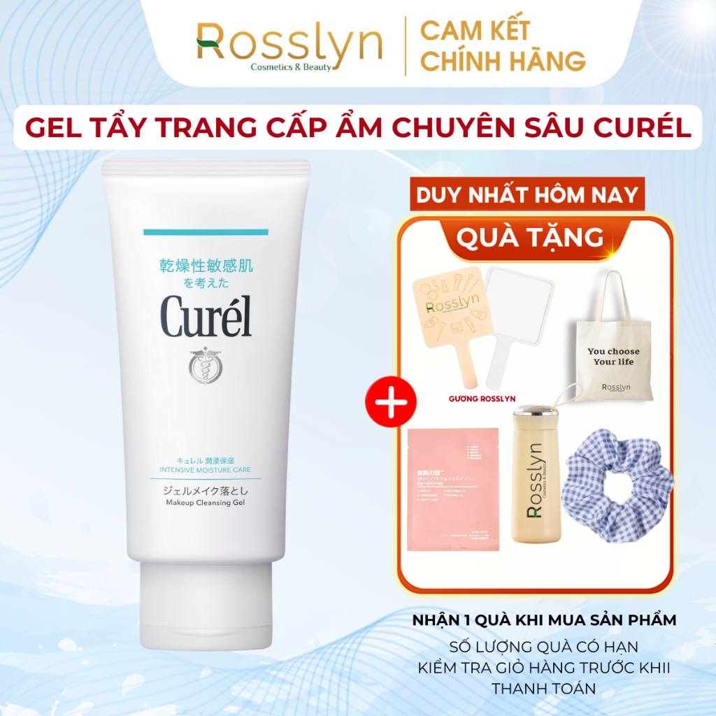 Gel Tẩy Trang Cấp Ẩm Chuyên Sâu Curel Intensive Moisture Care Makeup Cleansing Gel 130g