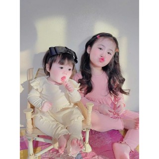 Bộ đồ tăm cánh tiên cổ tròn cho bé gái từ 1 tuổi đến 5 tuổi