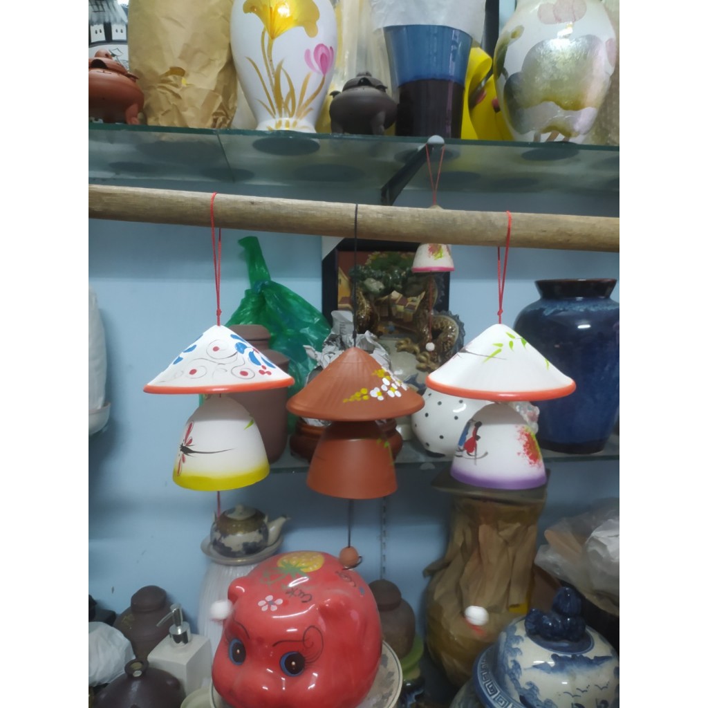 Chuông gió gốm bát tràng chuông gió đơn