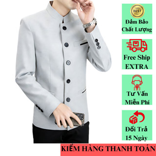 Áo vest nam chất liệu Polyester cao cấp siêu dày ít nhăn cổ tàu mang phong cách trẻ trung N56