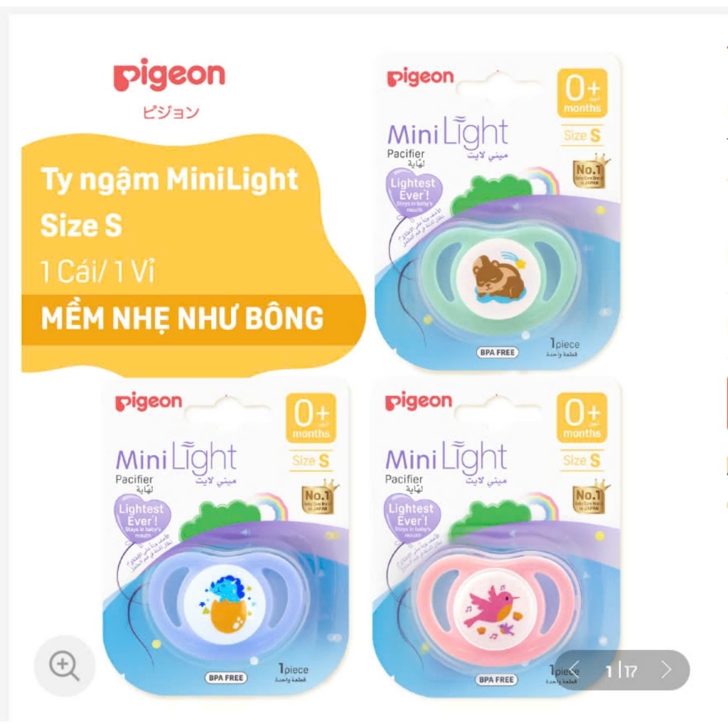 Ty ngậm đơn MiniLight Pigeon phiên bản 2024, CAM KẾT CHÍNH HÃNG