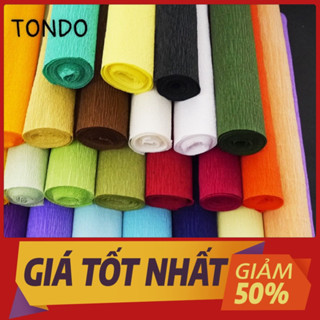 Giấy Nhún Giấy Nhăn Cuộn Làm Hoa Gói Hoa Đẹp Giá Rẻ KT 50*250cm