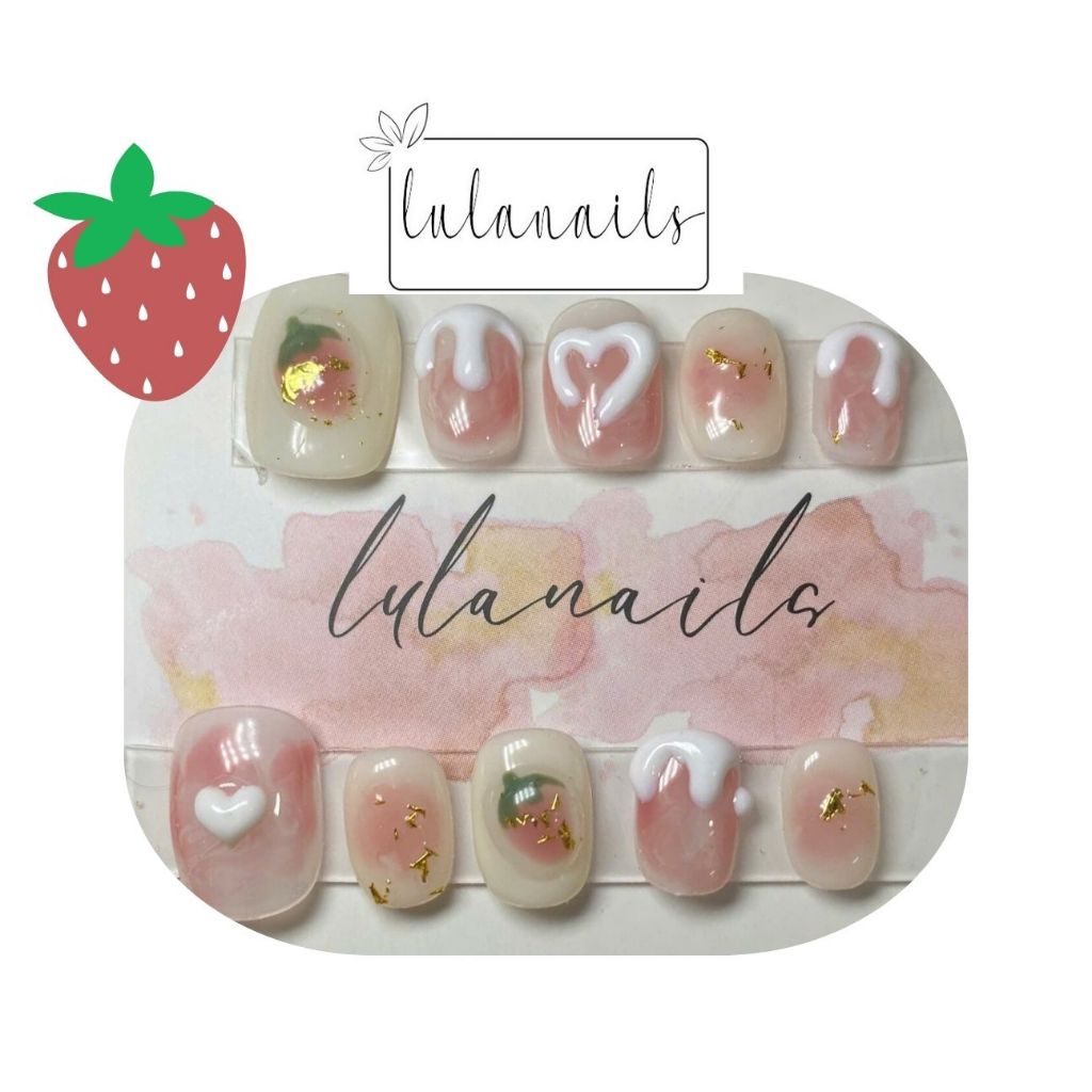 [NAILBOX][M241] Nailbox thiết kế móng úp dâu tây xinh trái tim đáng yêu