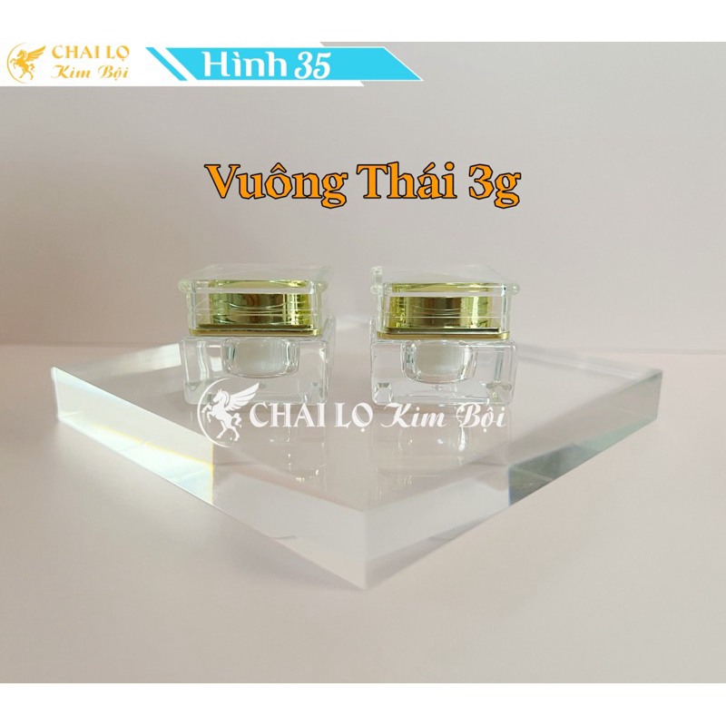 LỌ MỸ PHẨM VUÔNG THÁI 3g