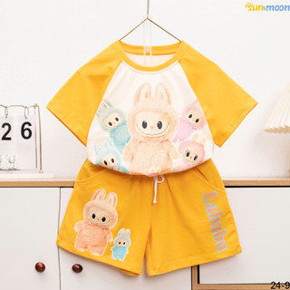  Đồ bộ thun cotton Sun&Moon dành cho bé gái từ 11kg đến 33kg - Mebena 