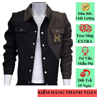 Áo khoác nam phối màu thời trang mạnh mẽ nam tính phù hợp đi phượt đi chơi H86