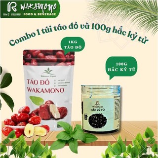 Combo táo đỏ nhược khương size trung 200 - 22- quả/kg và 100g hắc kỷ tử