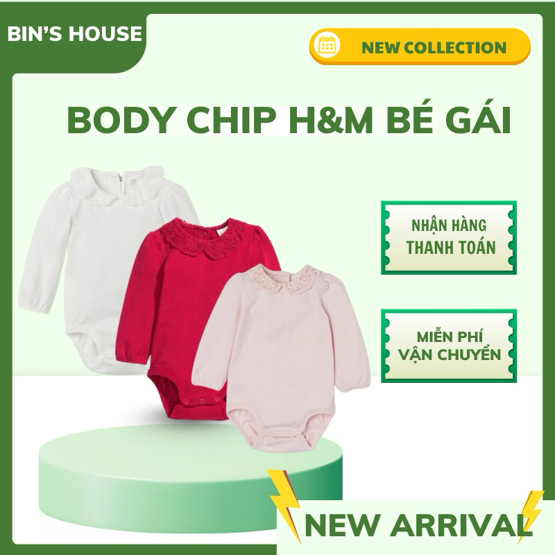 Body chip cổ ren H&M sz 4m-4y