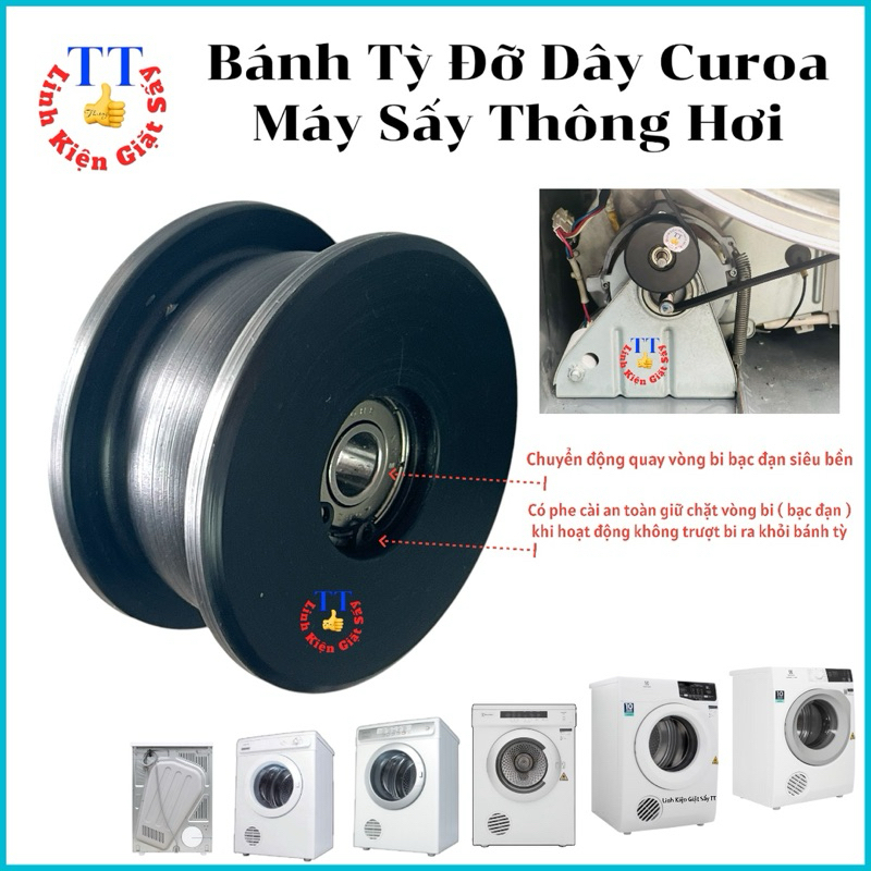 Bánh tỳ chịu nhiệt máy sấy electrolu từ 6-8 ký- có phe giữ bi hàng tốt giá bao rẻ nhất thị trường