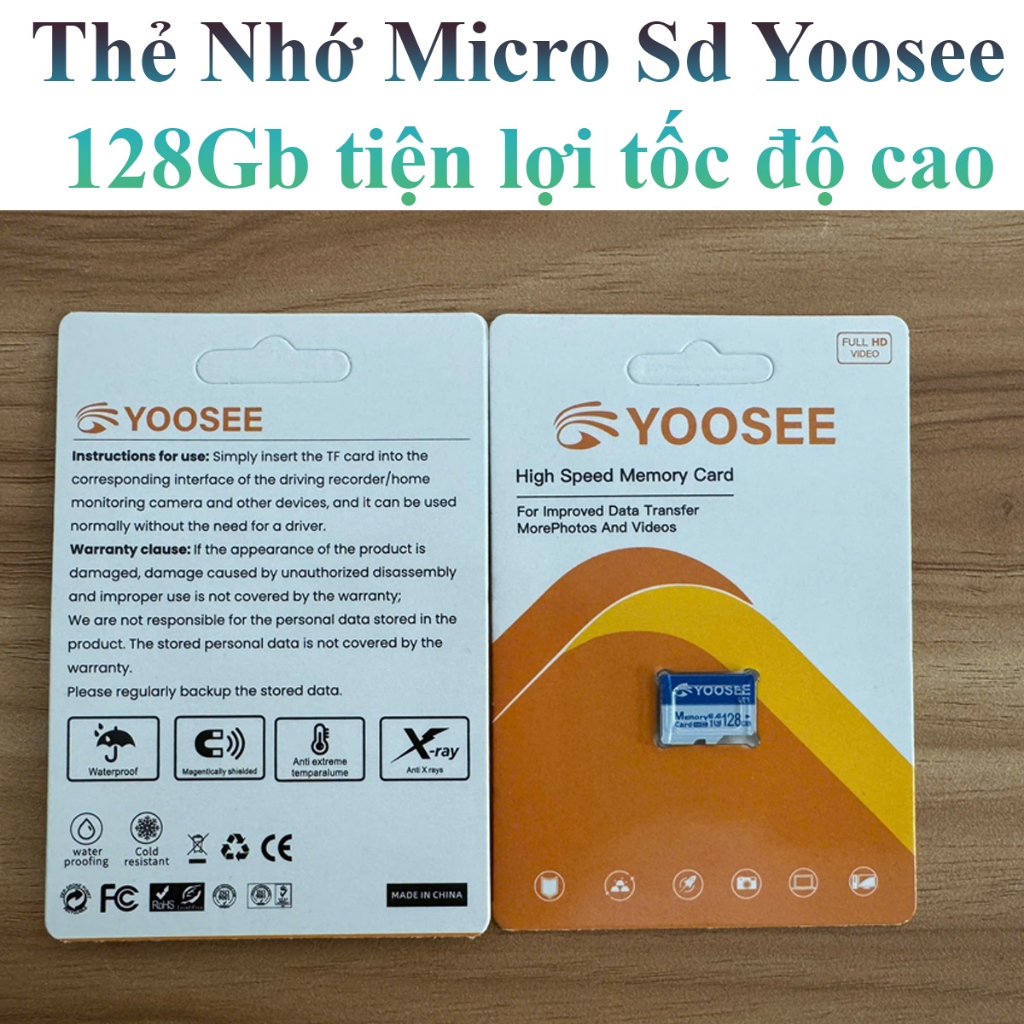 Thẻ Nhớ Micro Sd Yoosee 128Gb Tiện Lợi Tốc Độ Cao 90Mb/s Class 10