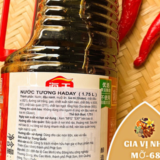 Nước tương nhãn đỏ Hải Thiên - bình 1 lít 9
