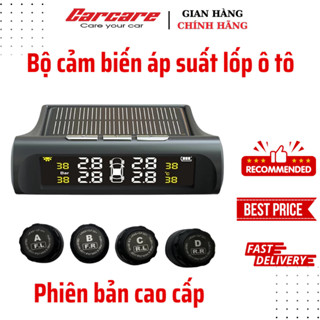 Cảm biến áp suất lốp ô tô TPMS Carcare màn hình led màu van ngoài - Bản cao cấp lõi đầu cảm biến bằng đồng