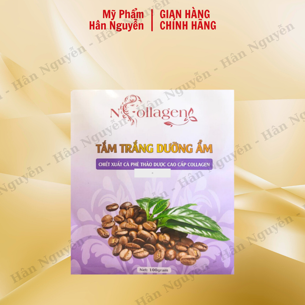 Tắm trắng dưỡng ẩm dưỡng trắng da body cà phê thảo dược Ncollagen Hân Nguyễn 100g