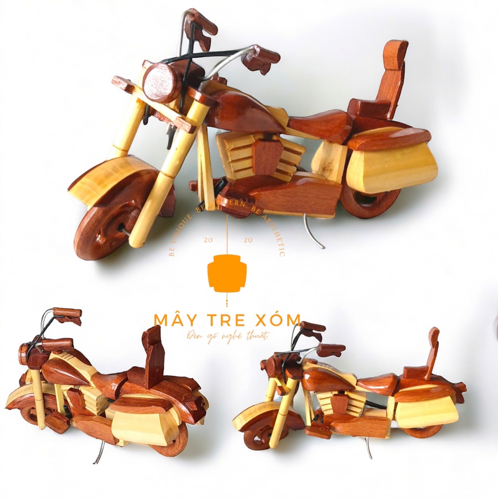 Mô hình xe moto, xe moto gỗ, mô hình xe mini trang trí decor, quà lưu niệm