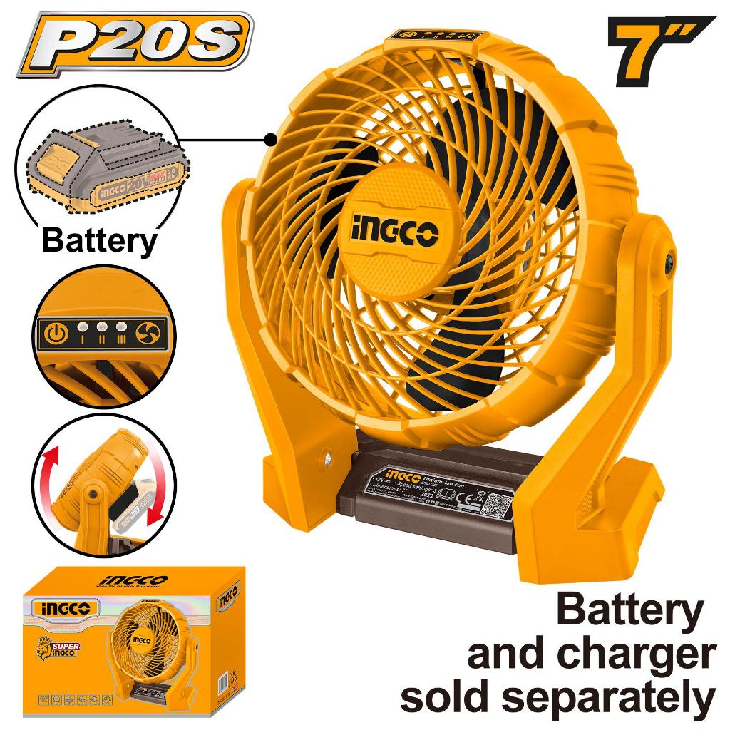 INGCO - CFALI2007 -- Body Quạt máy 20V (không kèm pn sạc)