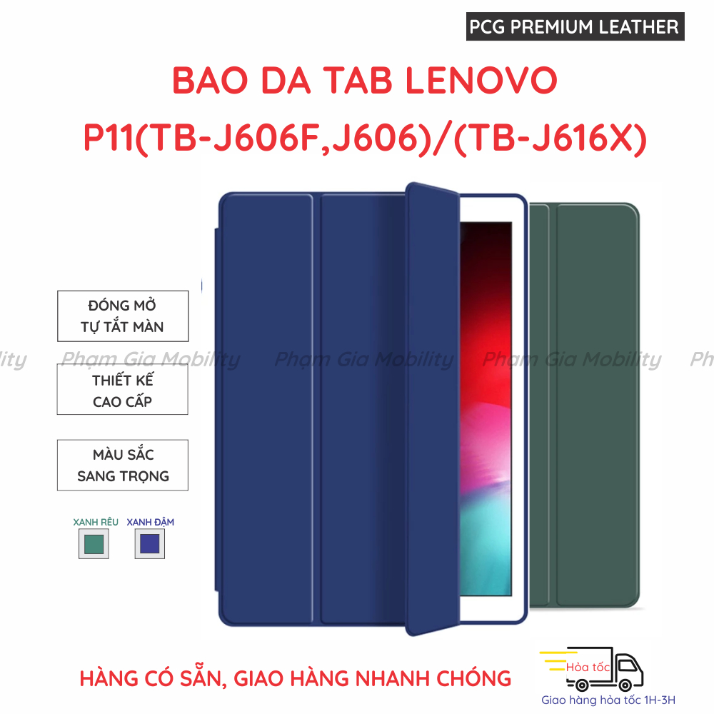 Bao da Lenovo Xiaoxin Pad Plus TB-J607F/ Tab P11/ P11+ plus TB- J606F TB-606 TB-J616X 11 in, tự tắt 