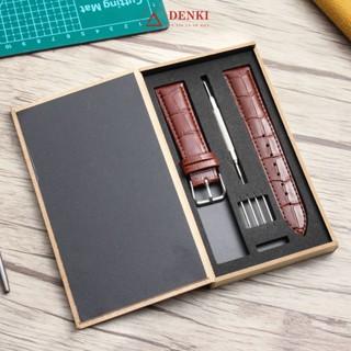 Dây da đồng hồ da bò cao cấp tặng Hộp Gỗ [1.002h] kèm Khóa Cài thép không gỉ