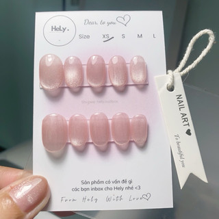 Hely.nailbox - Nailbox mắt mèo hồng thạch trong basic bling bling