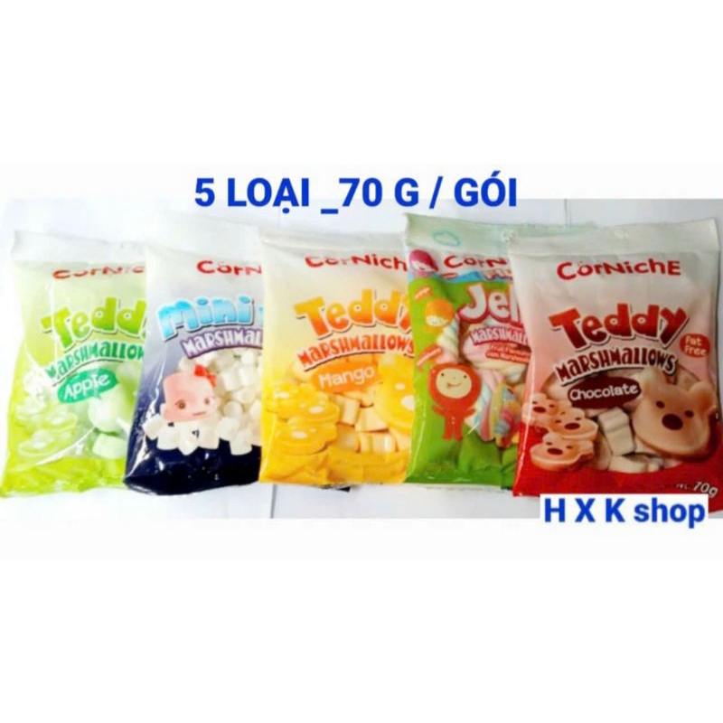 70 gr kẹo dẻo Corniche Marsmallows trắng, hsd: 7/9/25