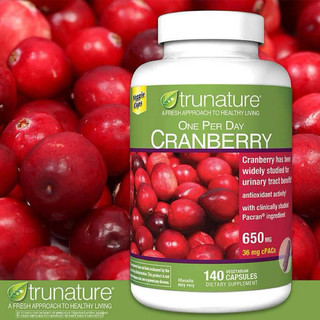  Hộp 140 viên uống bổ thận hỗ trợ làm sạch Cranberry Trunature 650mg hàng chuẩn Mỹ 
