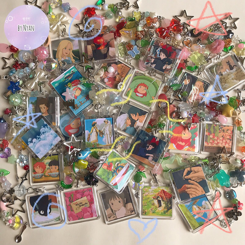 {ByNyan} Móc Khoá khung Ảnh Ghibli - Ghibli Keychain (đọc mô tả)