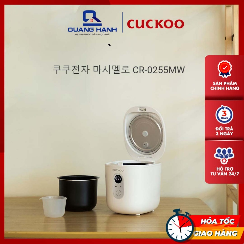 Nồi Cơm Mini Cuckoo Marshmallow CR-0255MW 0.36L [Bảo hành 12 tháng]
