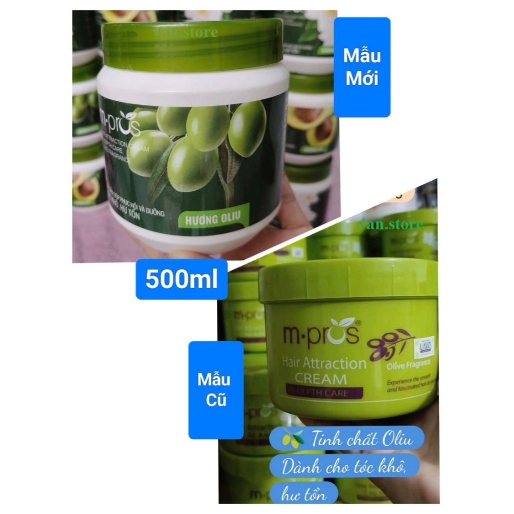Dầu Hấp Dưỡng Tóc Tinh Chất Oliu M.PROS 500ml