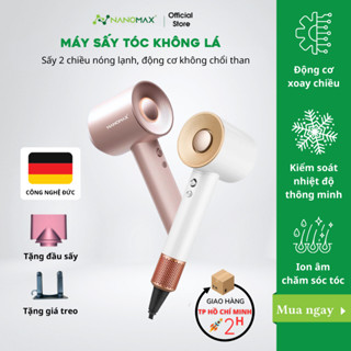 Máy Sấy Tóc Nanomax Z-10 Sấy 2 Chiều Nóng Lạnh, Đèn Led 3 Chế Độ Nhiệt, Tốc Độ Sấy, Công Suất 1500w Nhanh Khô